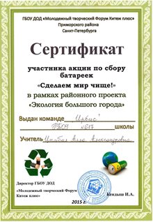 Сбор батареек ЦАА